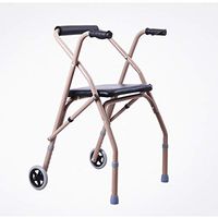 LHQ-HQ Walker Elderly Disabled Four-Legged Cane with Seat Pulley Folding Non-Slip Walking Stick with Hospital