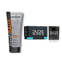 The Man Bundle! Fresh Balls Lotion, 3.4 oz & Dude Wipes, 30ct. Box