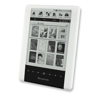 6" Pandigital Novel 2GB eBook Reader/MP3 Digital Music Player & Photo Viewer w/Barnes & Noble, WiFi & microSD Slot (Wht)