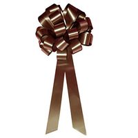 Brown Pull Bows with Tails - 8" Wide, Set of 6, Thanksgiving, Anniversary, Birthday, Christmas