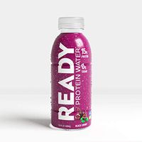 Ready Nutrition Protein Infused Water, 15g Whey Protein Isolate, 0 Sugar, NO Artificial Ingredients, Great for Muscle Building & Weight Loss, Black Cherry (16.9 fl oz Bottle, Pack of 12)