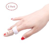 Thinvik [2 Pack Plastic Mallet DIP Finger Support Brace Splint Joint Protection Injury - Knuckle Circumference 60-65mm