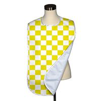 Check Collection Adult Bib - Covered with Care Assorted Prints Available! (Yellow Racing Check)