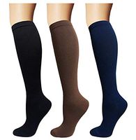 Squeezy Compression Energy Socks (3 Pairs) Stocking for Women and Men, Flight, Travel (Variety 2, XXXL)