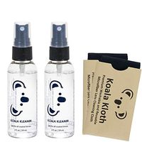 Koala Kleaner Alcohol Free Eyeglass Lens Cleaner Travel Size Spray Care Kit | Proudly American Made | Ultra Gentle, Highly Effective, and 100% Safe for Cleaning All Lenses and Screens, 4oz + 2 Cloths