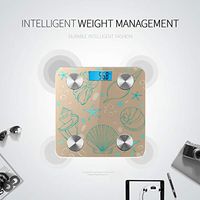 Beautiful Shining Seashell Scales for Body Weight Bathroom Scales Most Accurate Scales Tracks 8 Key Compositions Analyzer Sync with Fitness Apps 400 Lbs