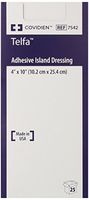 Covidien Telfa Adhesive Island Dressing, Sterile 1's in Peel-Back Package, 4 Inch X 10 Inch, 25-Count (Pack of 4)