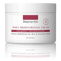 Siberian Silk Eczema Treatment Cream w/Sea Buckthorn Berry- Organic Coconut Oil Based Anti-Itch Cream - Natural Body Healing Moisturizer for Eczema Relief & Dry Skin - Rash Treatment, Skin Hydration