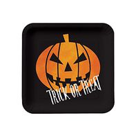 Creative Converting 8 Count 7" Square Paper Lunch Plates, Creepy Night