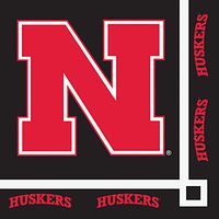 Club Pack of 240 NCAA University of Nebraska Huskers 2-Ply Disposable Party Beverage Napkins 5"