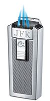 Personalized Caseti Tripolis Triple Jet Flame Cigar Lighter - White Carbon Fiber with Free Engraving