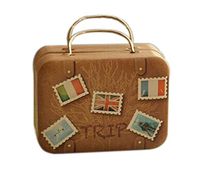 Rectangle Cute Pill Boxes Candy Metal Case Storage Box, Khaki