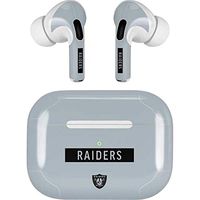Skinit Decal Audio Skin for Apple AirPods Pro - Officially Licensed NFL Oakland Raiders Silver Performance Series Design