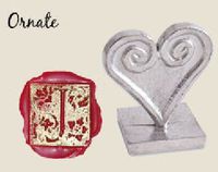 Initial Wax Seal Stamp 3/4" -Square Pewter Ornate Letter J