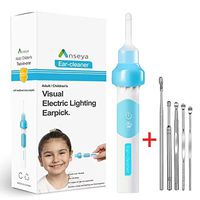 Ear Wax Removal Kit, Anseya Electric Vacuum Ear Cleaners for Adults and Kids Soft Silicone Automatic Earwax Removal Tools with LED Light Powerful Suction