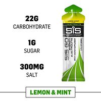 Science in Sport Energy Gel Pack, SIS Energy Gel + Electrolyte, 22g Fast Acting Carbs, Performance & Endurance Gels, Lemon & Mint Flavor - 2 Fl Oz (Pack of 30)