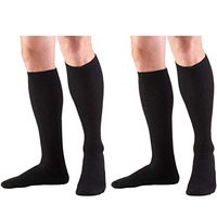 Truform 1913, Diabetic Compression Socks, 8-15 mmHg, Knee High, Cushion Foot, Black, X-Small (Pack of 2)