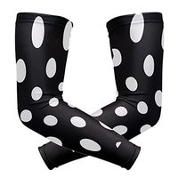 LEVEIS Dots Black White Arm Sleeves UV Protection for Men Women Sunblock Protective Gloves Running Golf Cycling Driving Long Arm Cover 1 Pair