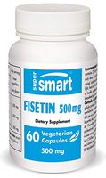 Supersmart - Fisetin 500 mg - Rhus Succedanea Extract - Powerful & 100% Natural Senolytic Supplement | Non-GMO - 60 Vegetarian Capsules