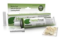 Hemorrhoid Treatment Cream FDA Listed - HemoTreat 1 Oz Tube with Internal Applicator - Fast Safe Effective Hemorrhoidal Symptom Relief, Ointment for Internal and External Hemorrhoids