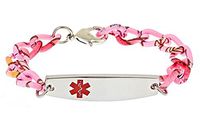 Aluminum Design Bracelet Pink - Medical ID Bracelet (8)