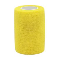 COMOmed Self Adherent Cohesive Bandage Latex FDA Approved 3"x5 Yards First Aid Bandages Stretch Sport Athletic Wrap Vet Tape for Wrist Ankle Sprain and Swelling,Yellow(3 rolls)