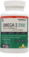 Ocean Blue Omega 2100 with Vitamin D Molecularly Distilled Concentrated Omega 3 Fish Oil 2100 mg of Omega-3 2000 IU Cholecalciferol – 60 Soft Gels