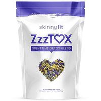 SkinnyFit ZzzTox Nighttime Detox Tea: Caffeine-Free, All-Natural, Laxative-Free, Chamomile, Lavender, Vegan, Non-GMO, Gluten-Free, 28 Servings - Release Toxins Before Bedtime for a Restful Sleep