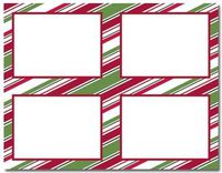 Masterpiece Studios 912915 Holiday Stripes 4-Up Postcard- Pack of 10 sheets / 40 postcards