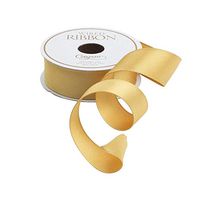 Caspari 1 Inch Wide Solid Gold Satin Ribbon - Two 24 Ft. Spools