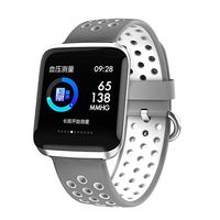 Ip68 Fitness Tracker Activity Sports Watch,with Pedometer Heart Rate Monitor Multiple Sports Mode Step Calorie Distance Tracker,Waterproof Call SMS SNS Remind (Color : Silver)