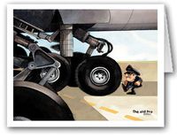 The Old Pro Funny Airplane Pilot Note Card - 10 Boxed Cards & Envelopes