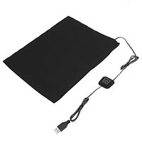 USB Electric Cloth Heater Pad Heating Element For Pet Warmer DC 5V 3-Shift 9.17 × 11.4 Inch Black