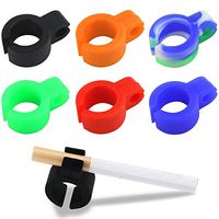 Oopsu 6 PCS Cigarette Holder, Smoke Holder Ring, Hands Free Cigarette Finger Holder for Console Gamers, Musicians, Drivers and All Smokers, Prevent Your Finger Turn Yellow