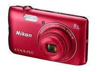 Nikon Coolpix 300 20MP Digital Camera (Red) International Model No Warranty
