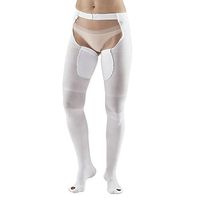 Ames Walker AW Style 402 Anti Em Insp.Toe18 Thigh High w/Waist Att. WHT SM Short