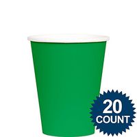 Festive Green Paper 12oz Cups 24ct