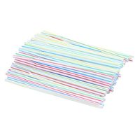 Xigeapg 100Pcs Disposable Flexible Straws Plastic Drinking Supplies