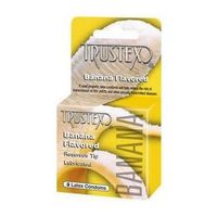 Siam Circus Trustex Banana Flovored Scented Lubricated Latex Condoms 3 Pack Retail Box