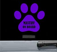 Mastiffs on board Vinyl Decal Sticker (PURPLE)