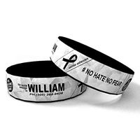 My Silicone Band Personalized Tags for Water Bottles (B&W, 3-Pack)