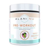 Alani Nu Pre Workout Energy Powder for Men & Women, Pre-Workout Supplement w/30 Servings, 10.55 OZ, 299 G… (Carnival Candy Grape)