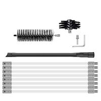 Morinoli 16ft Flexible Lint Remover for Dryer Vent Cleaner Kit Dryer Duct Cleaning with Extension Rob Can Extend Multi-Use Synthetic Brush Heads Connect with Power Drill