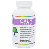 CalmNeeds® Stress and Anxiety Relief Easing Nervousness and Overactivity - Promote Calm and Positive Mood - Formula Contains Vitamins B6, Magnesium, L-theanine, 5-HTP, and GABA, 60 Veggie Capsules