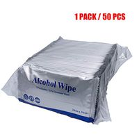 Ainany 50pcs Disposable Wipes Travel Size Water Wipes for Hand Mobile Phone Eyeglass, Individual Package