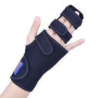 Trigger Finger Splint for Two or Three Finger Immobilizer - Post Operative Care Support for Broken Joints, Sprains, Contractures, Arthritis, Tendonitis and Pain Relief (Left, S/M)