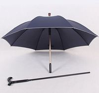 Wanson Multifunctional Cane Outdoor Umbrella Cane Elderly Umbrella Cane Blue Aluminum Umbrella Diameter 102Cm Cane 86Cm