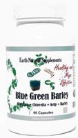 Blue Green Barley * 180 Capsules 1200 Mg w/ Barley Juice Powder, Kelp, Chlorella, Spirulina - Earth Natural !!! (2 Bottles)