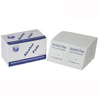 100 Counts Alcohol Pads Disposable Alcohol Prep Wipes Portable Nail Cleanser Cloth for Outdoor First Aid Wound Cleaning Sterilization Cell Phone Dinnerware