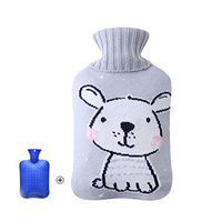 1 Liter Hot Water Bottle with Knit Cover - Cute Rabbit